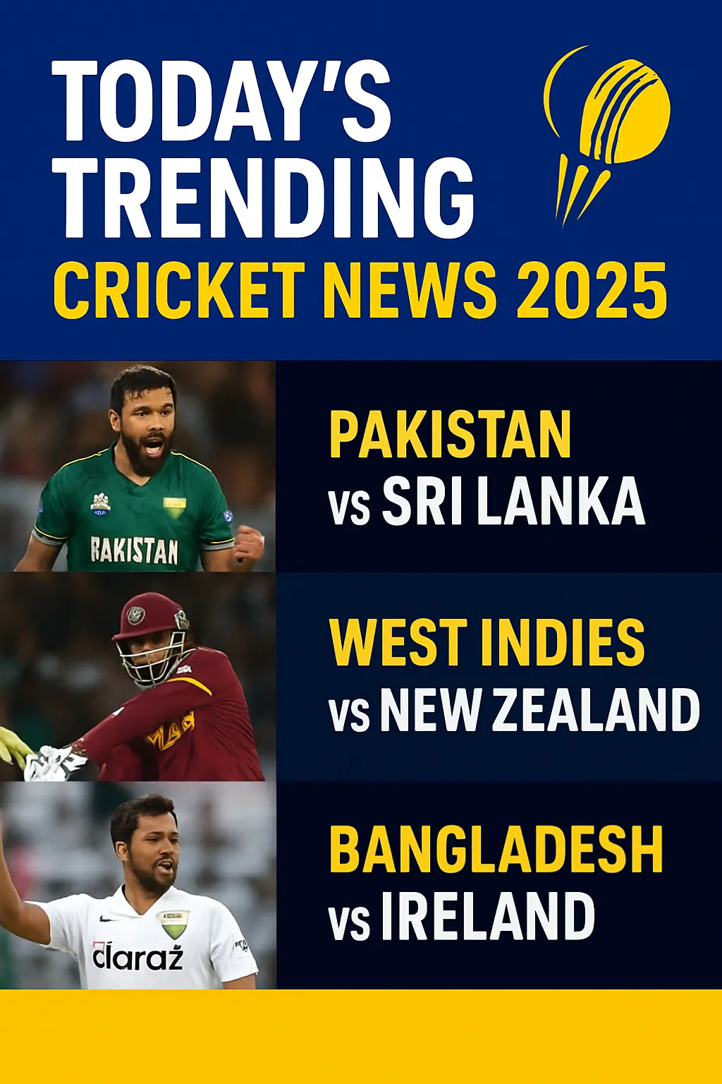 आज के क्रिकेट 2025