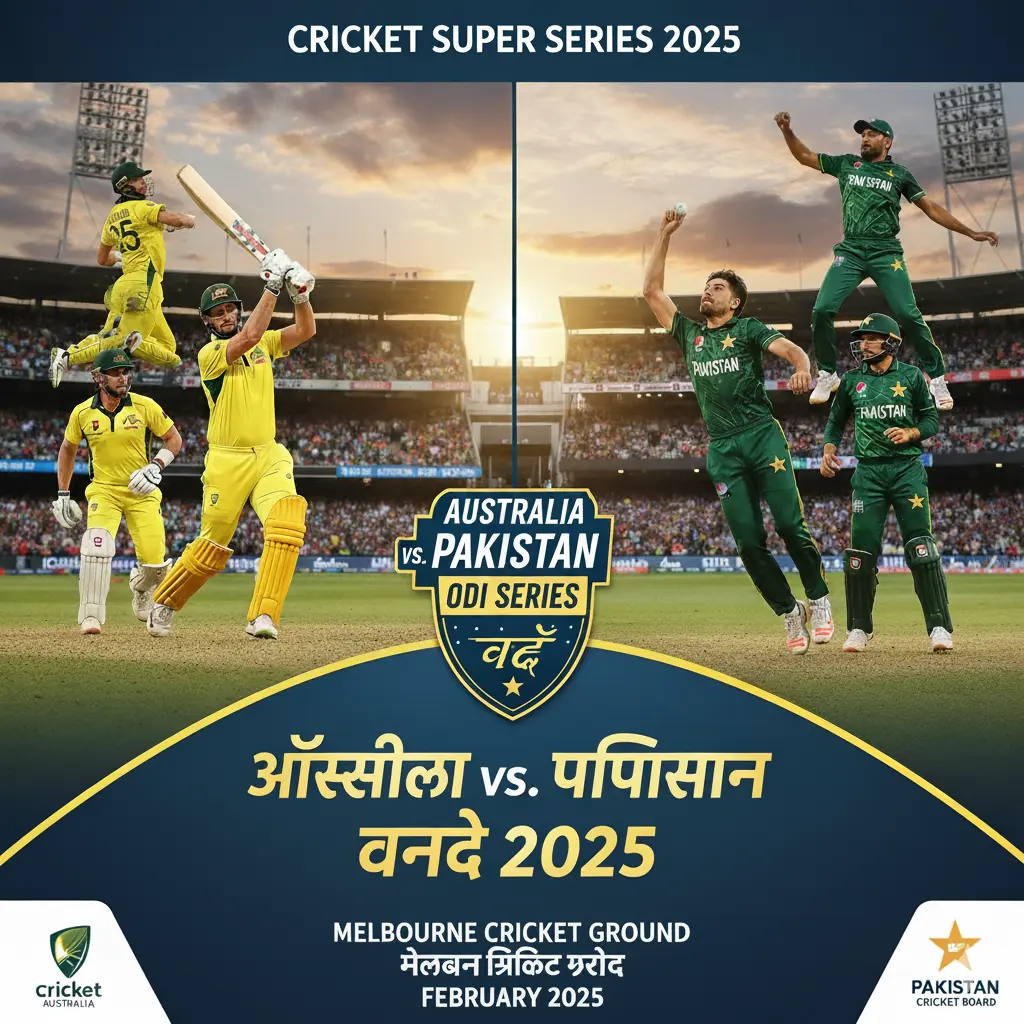 ऑस्ट्रेलिया vs पाकिस्तान ODI 2025 मेलबर्न