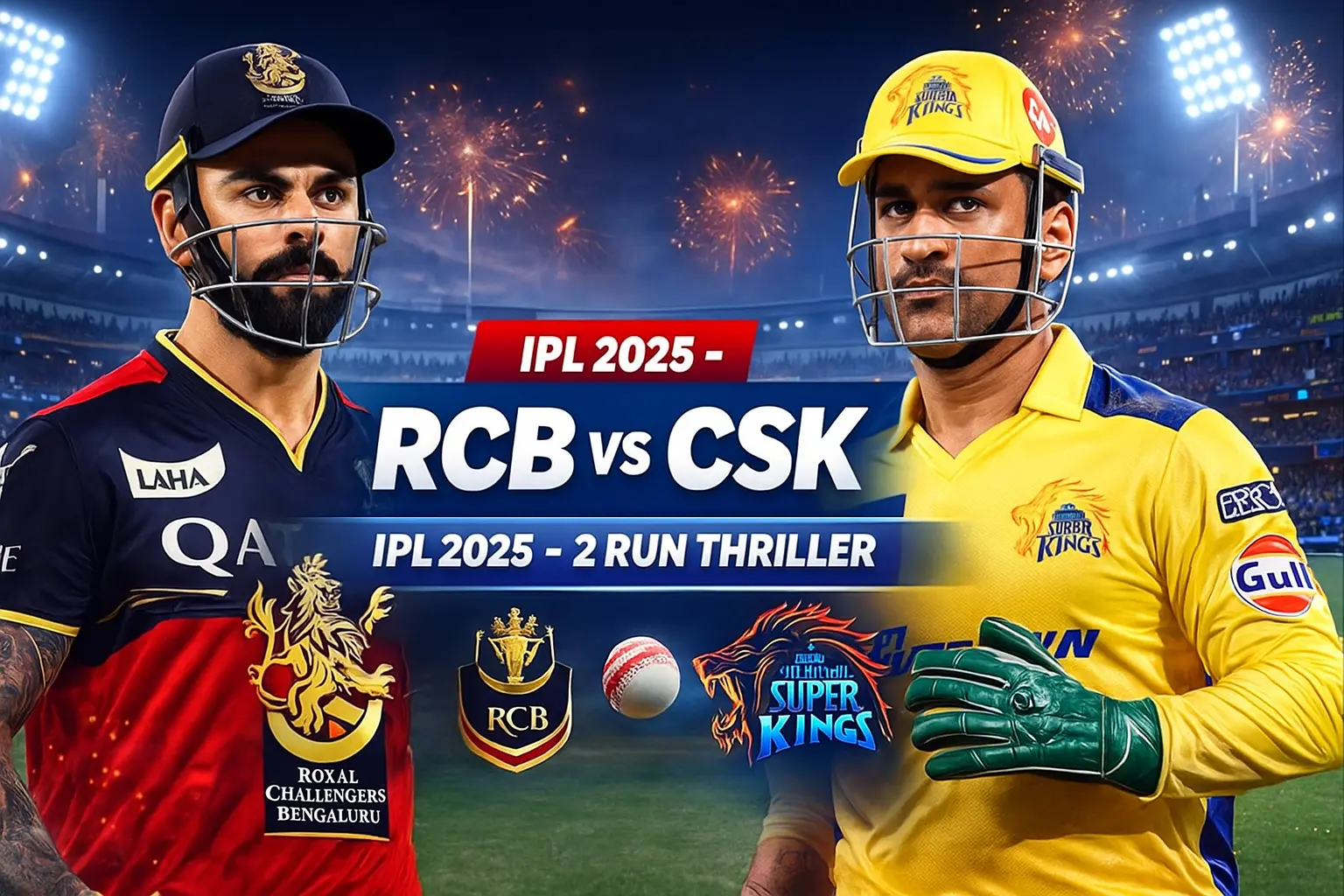 Royal Challengers Bengaluru (बेंगलुरु) vs Chennai Super Kings (चेन्नई)